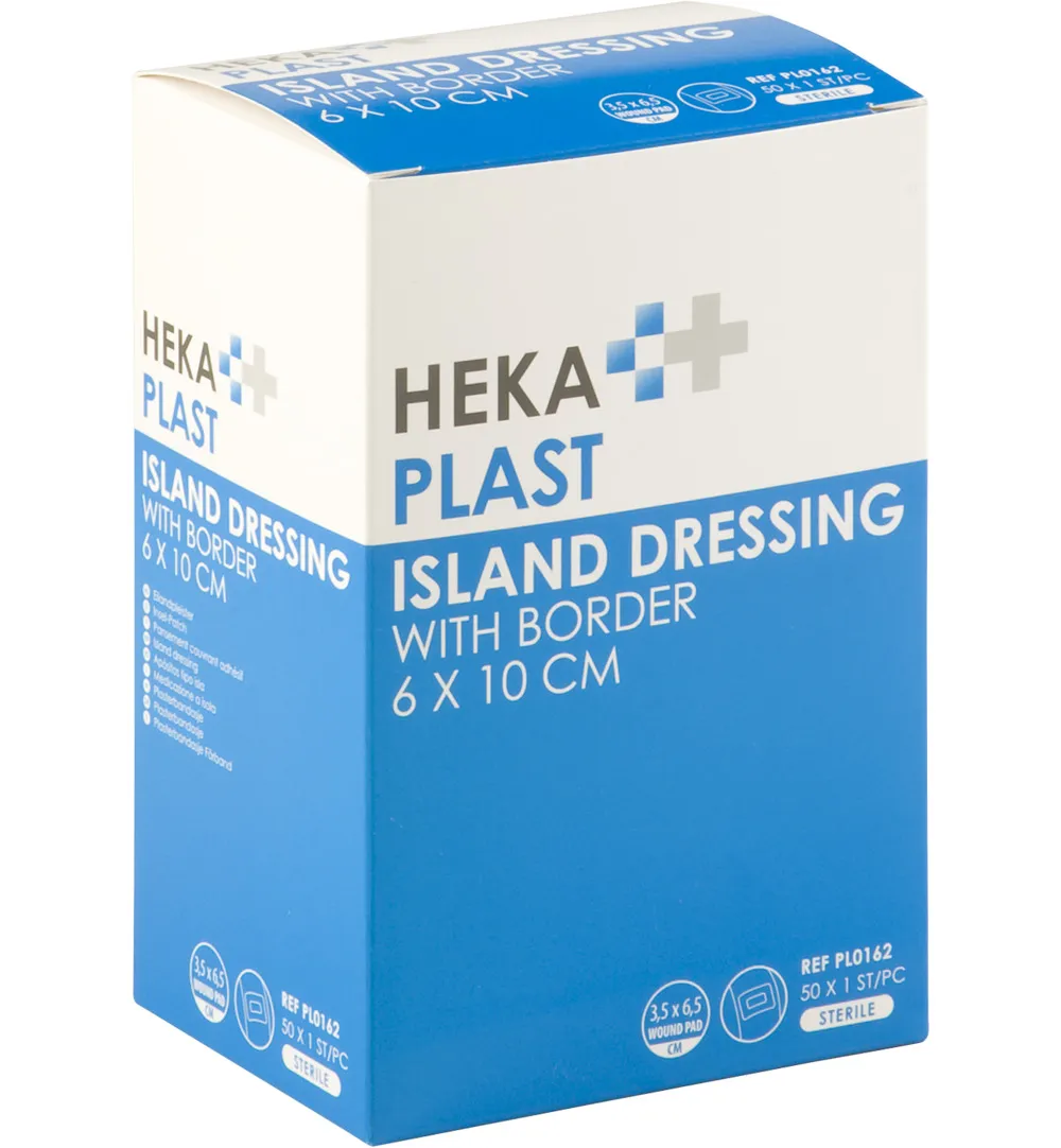 Hekaplast Border 6 cm x 10 cm eilandpleister (50 stuks)