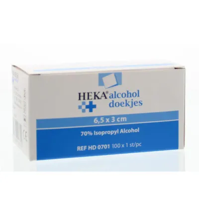 Heka Alcoholdoekjes 6.5 x 3 cm (100 stuks)