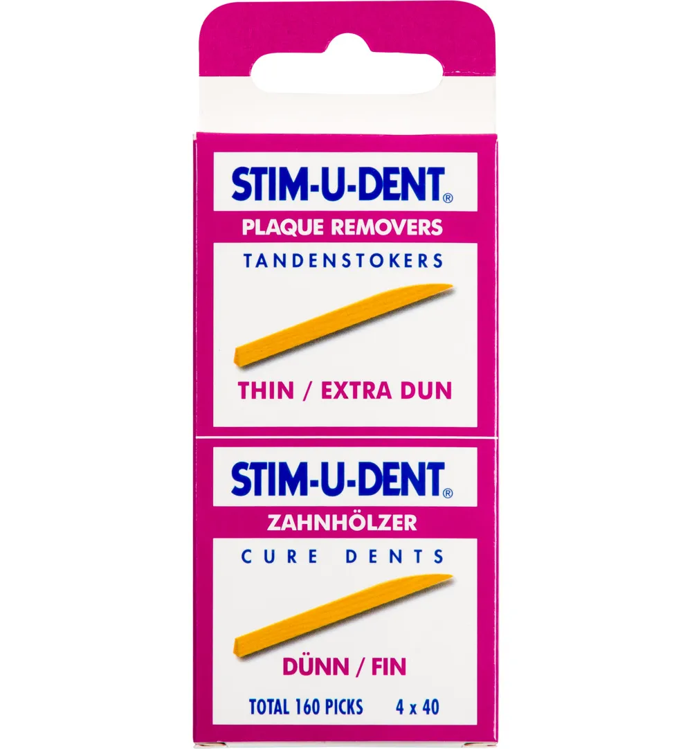 Stimudent Tandenstokers dun (4 x 40 stuks)