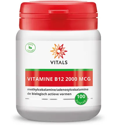 Vitals Vitamine B12 2000 Mcg (100 zuigtabletten)