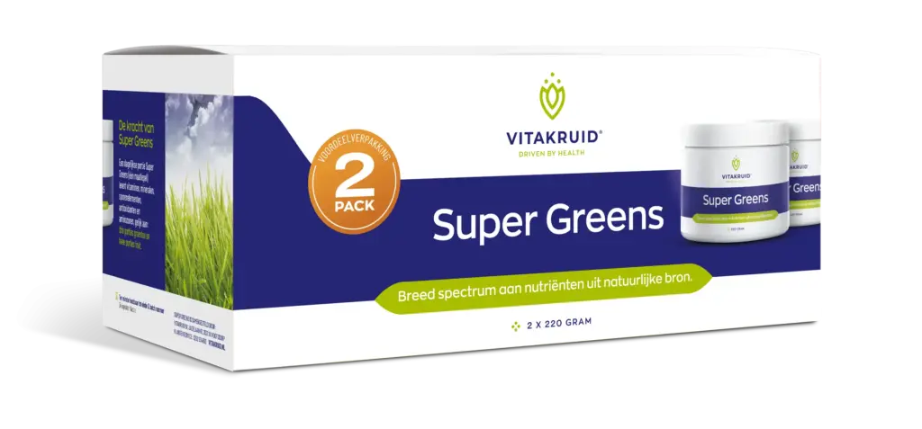 Vitakruid Super Greens 2-Pack Oa Probiotica & Enzymen (2 X 220 gr)
