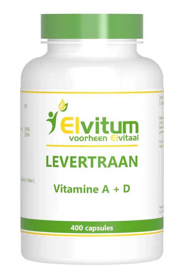 Elvitum Levertraan A D3 (400 capsules)