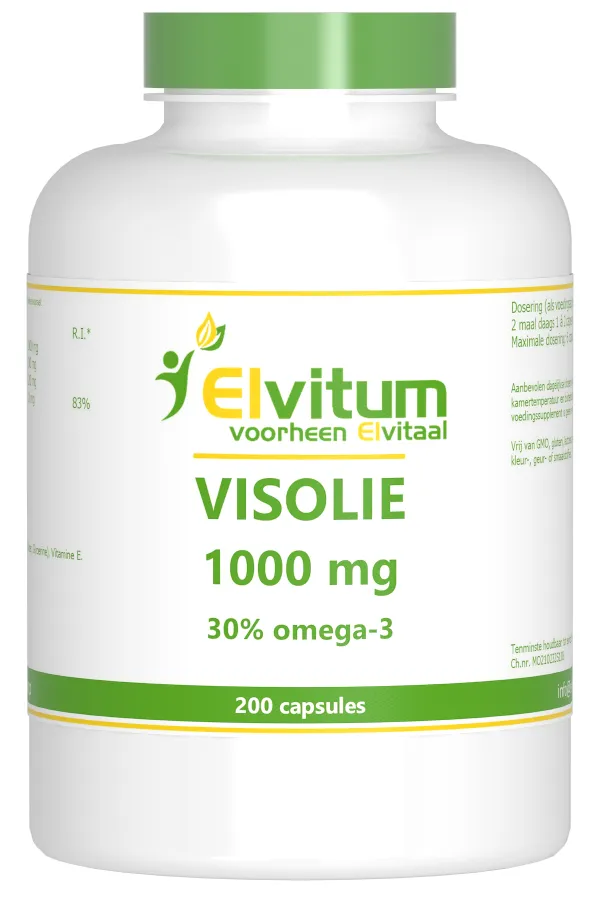 Elvitum Visolie 1000mg Omega 3 30% (200 capsules)