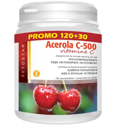 Fytostar Acerola vitamine C 500 kauw (150 tabletten)