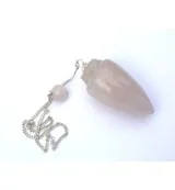Ruben Robijn Pendel Druppel Roze Kwarts (1 stuk)
