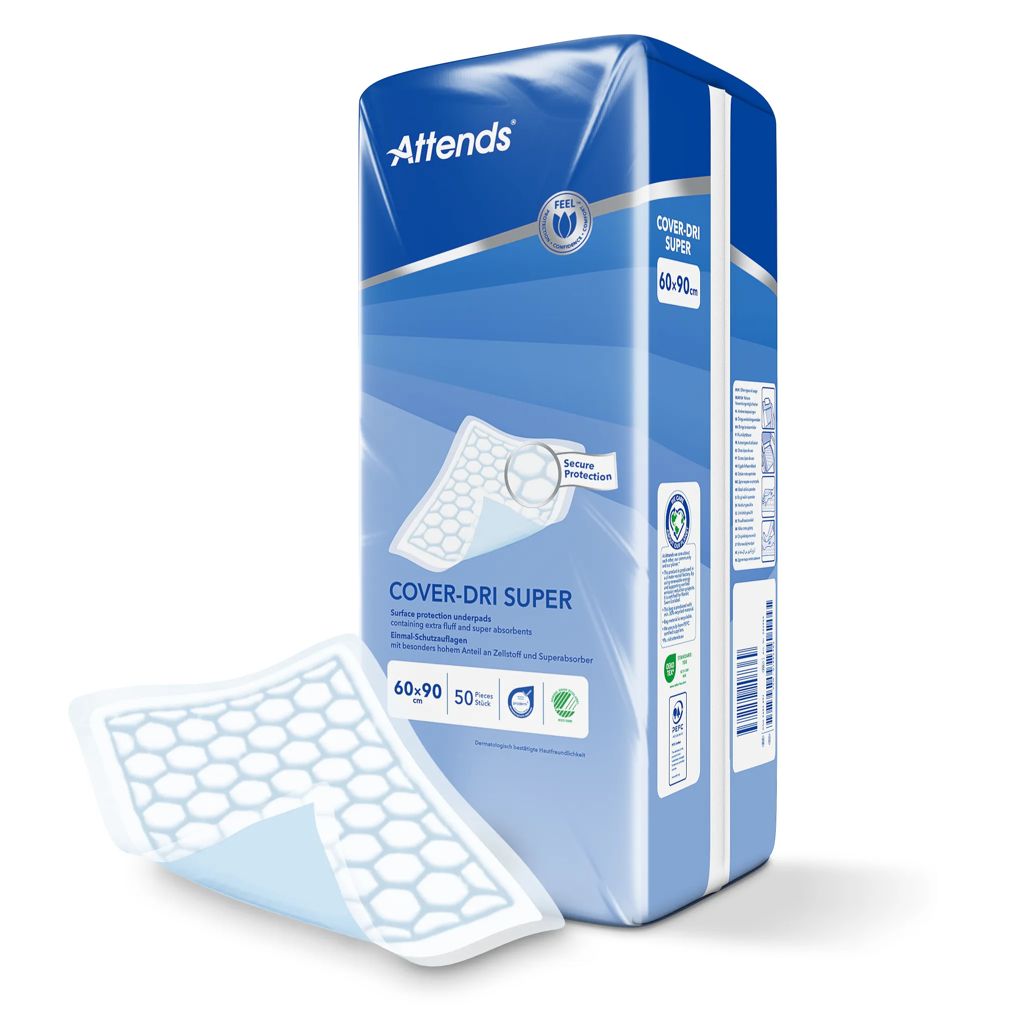 Attends Cover Dri+ 60 X 90 (50 Stuks) - image 2