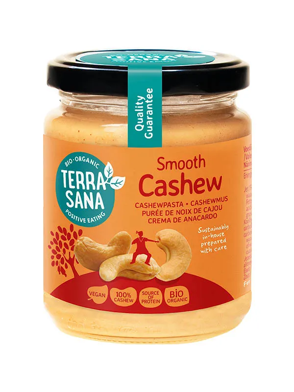 TerraSana Cashewnotenpasta zonder zout bio (250 gr)