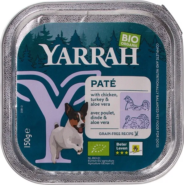 Yarrah Hondenvoer Pate Met Kip En Kal (150 gr)