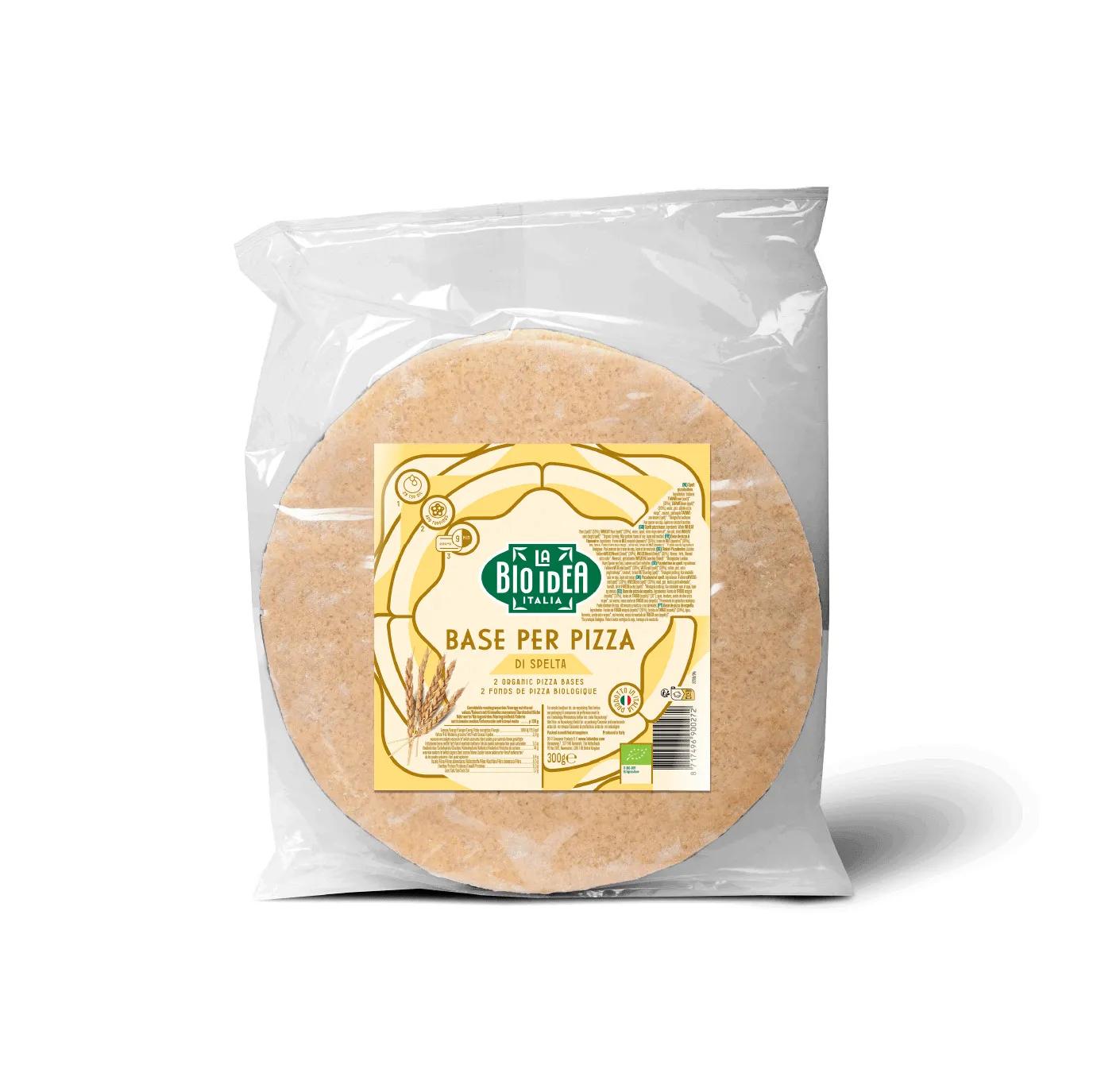 La Bio Idea Pizzabodems Spelt Bio (2 Stuks)