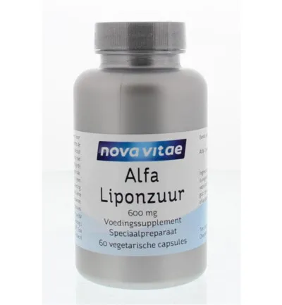 Nova Vitae Alfa Liponzuur 600 Mg (60 vega capsules)