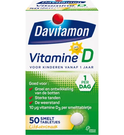 Davitamon D kind smelttablet (50 tabletten)