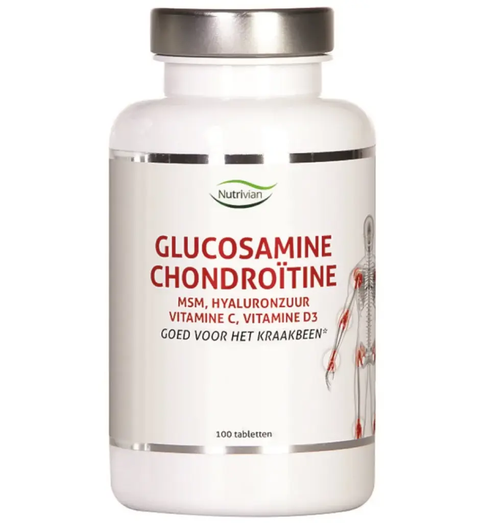 Nutrivian Glucosamine Chondoitine Msm Hyaluron Vit D3/C (100 tabletten)