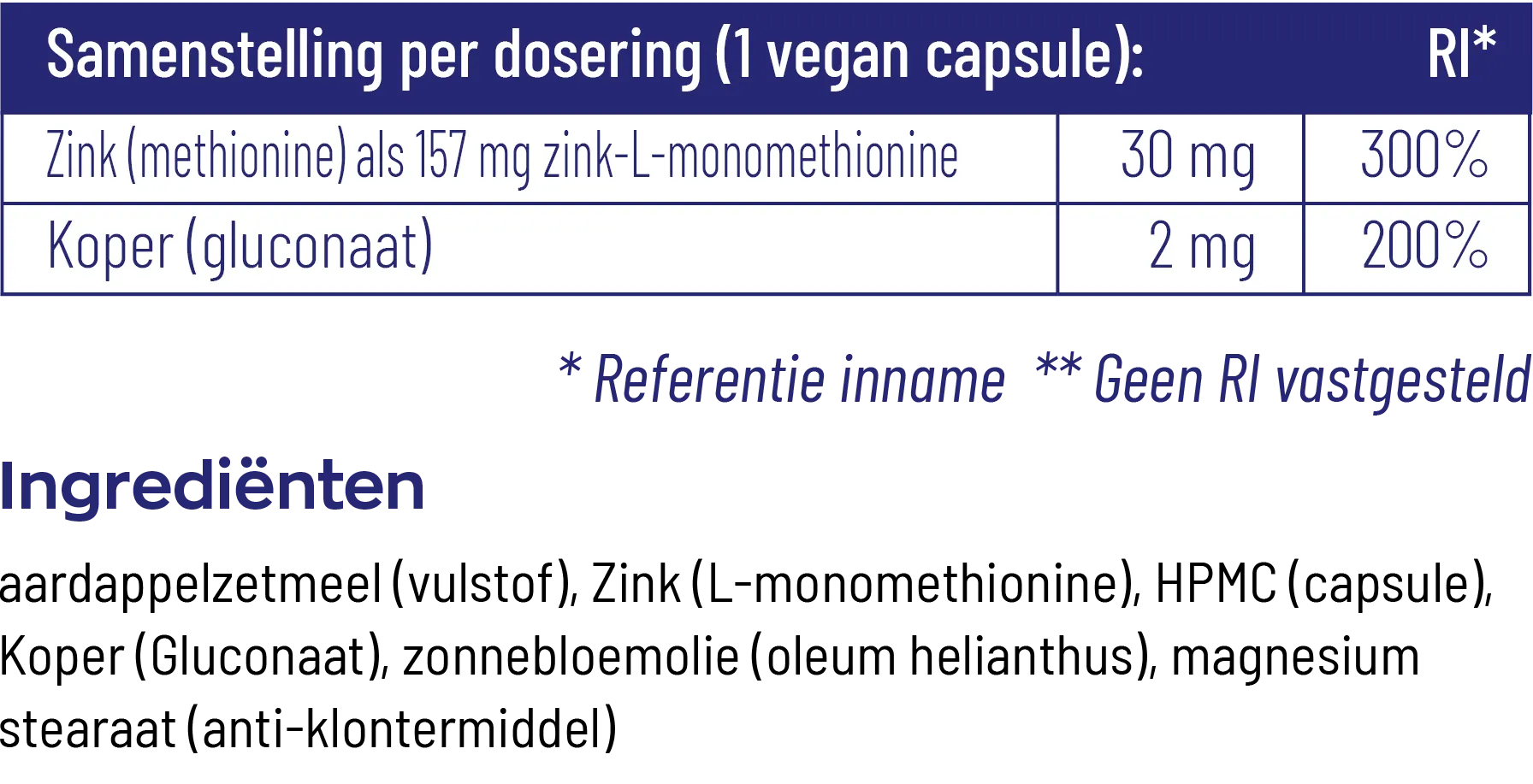 Vitakruid Zink Methionine & Koper Gluconaat (90 vega capsules) - image 3