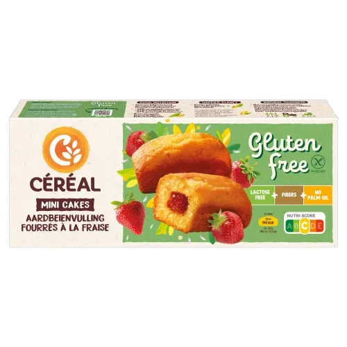 Céréal Aardbei cakeje glutenvrij (210 gr)