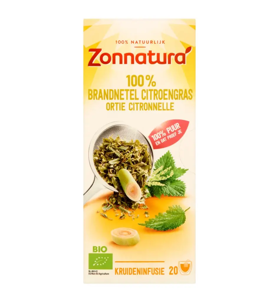 Zonnatura Brandnetel citroengras bio (20 stuks)