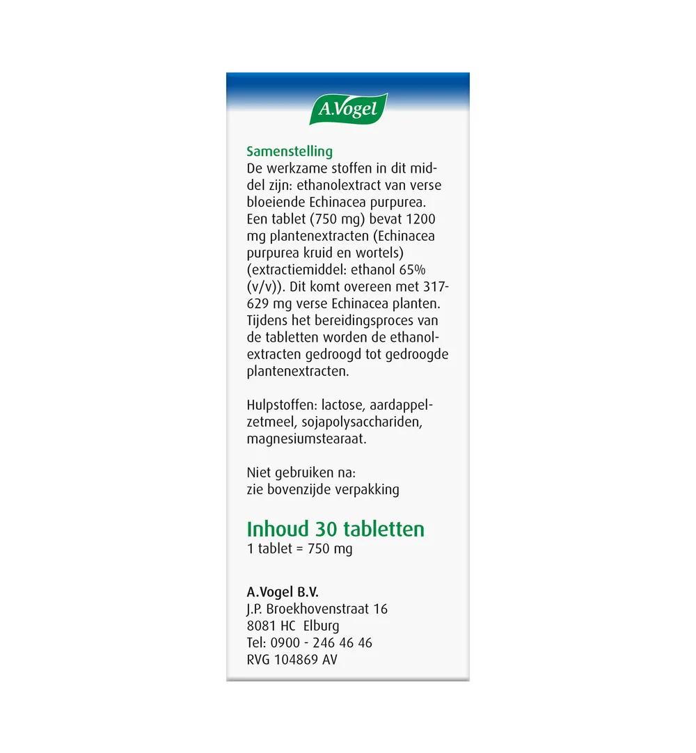 A.Vogel Echinaforce Sterk 1200Mg (30 Tabletten) - image 4