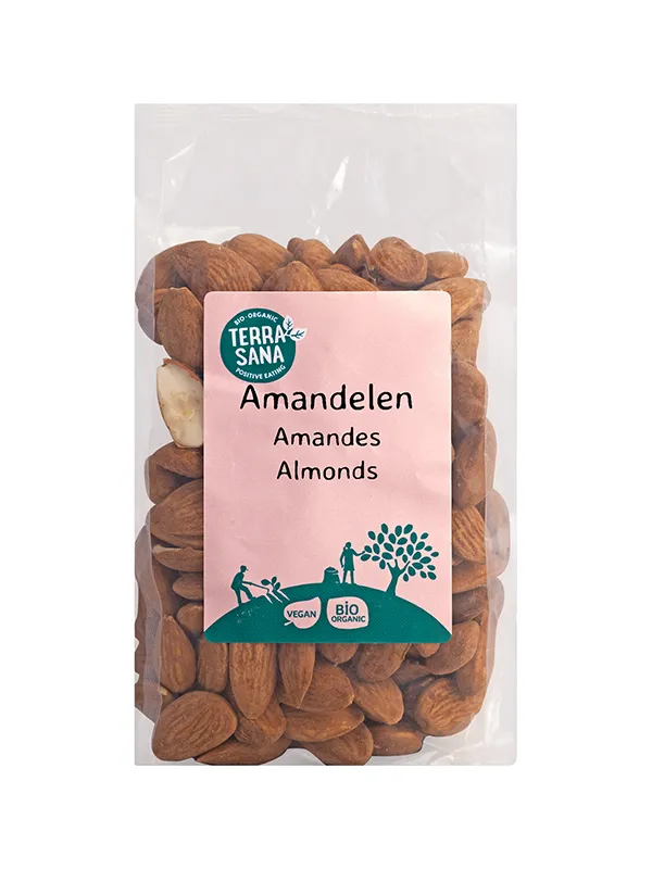 Terrasana Raw Amandelen Bruin Bio (225 gr)
