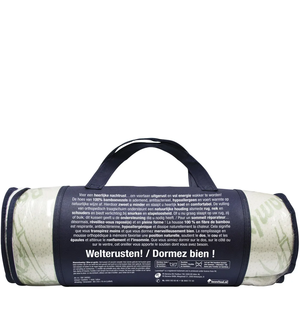 Lucovitaal Kingsize Bamboe Hoofdkussen (1 stuk) - image 3