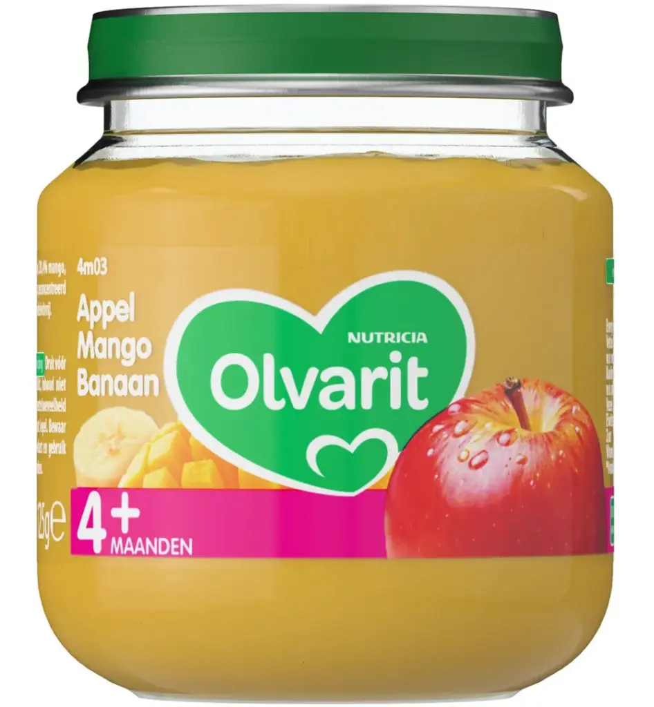 Olvarit Appel mango banaan 4M03 (125 gr)