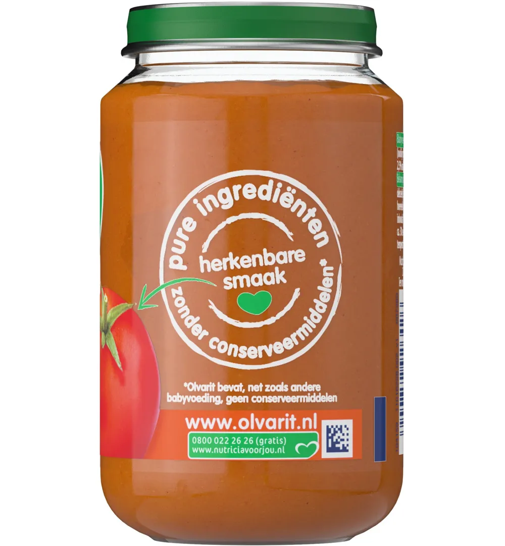 Olvarit Tomaat rundvlees aardappel wortel (200 gr)