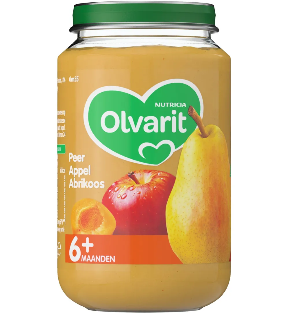 Olvarit Peer appel abrikoos 6M55 (200 gr)