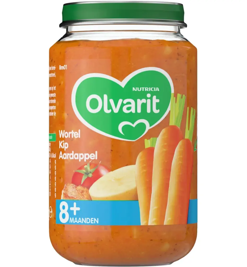 Olvarit Wortel kip aardappel 8M01 (200 gr)