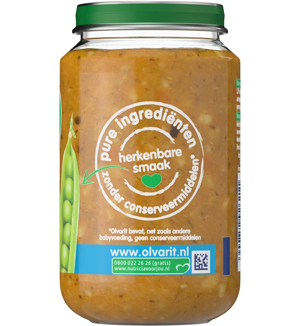 Olvarit Doperwten kalkoen aardappel 8M05 (200 gr)