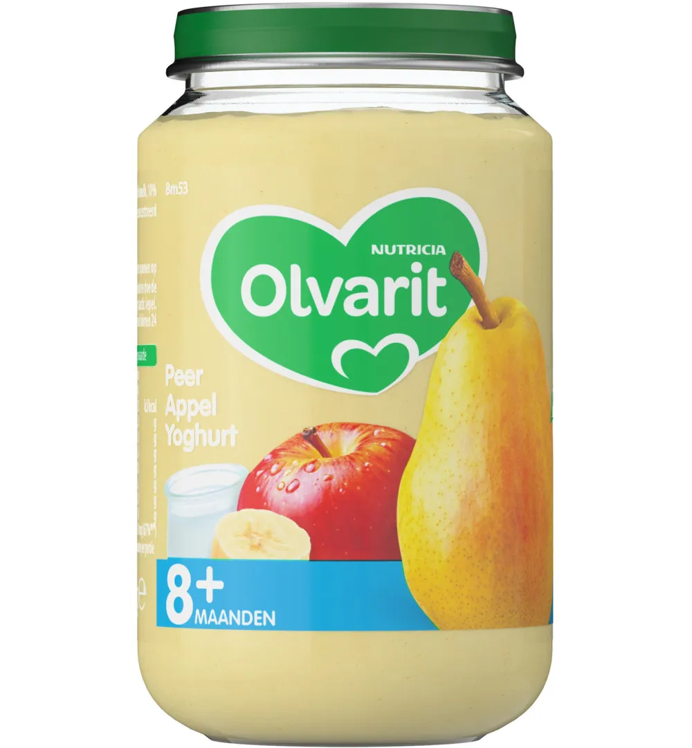 Olvarit Peer appel yoghurt 8M53 (200 gr)