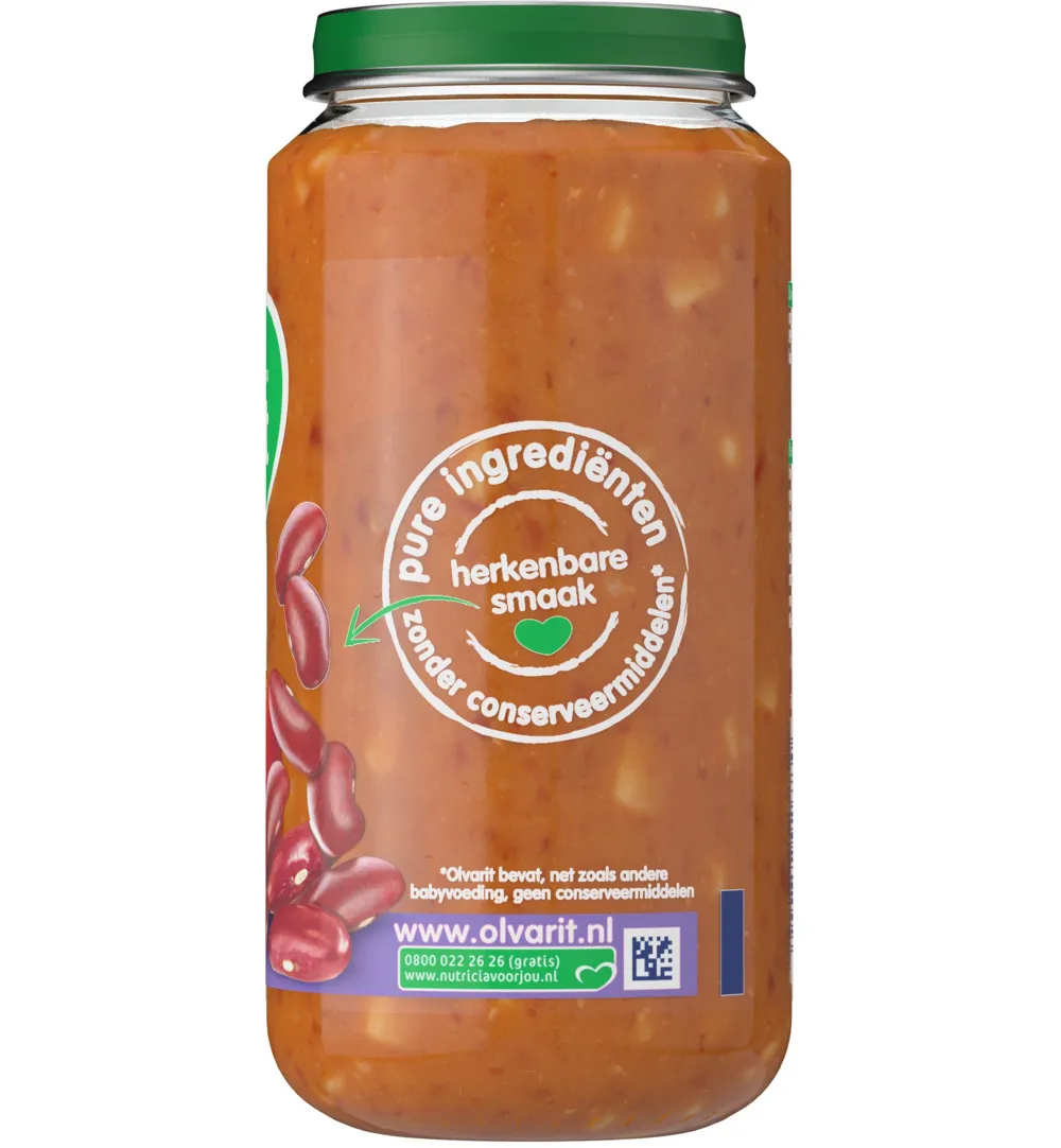 Olvarit Bruine bonen appel rundvlees aardappel 15M06 (250 gr)