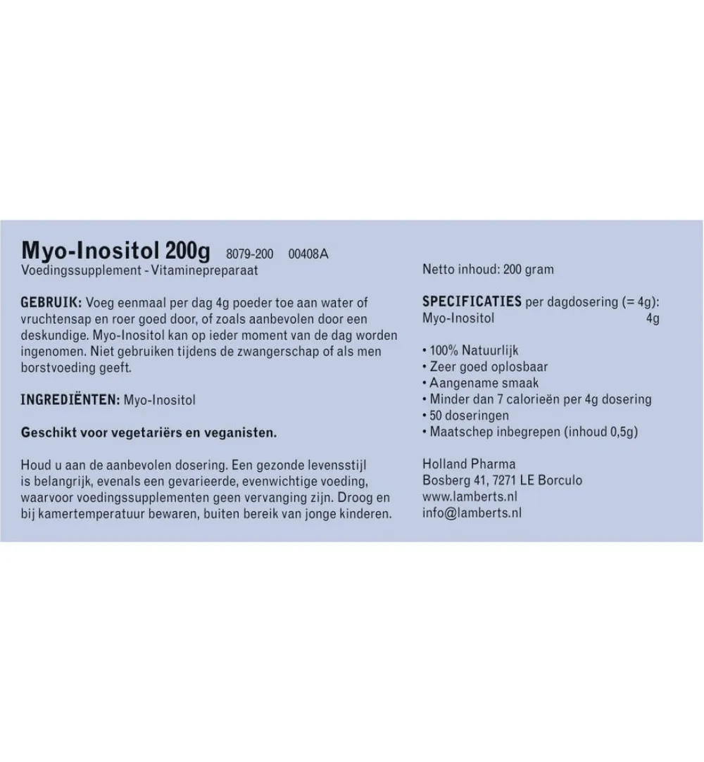 Lamberts Myo-inositol (200 gr)