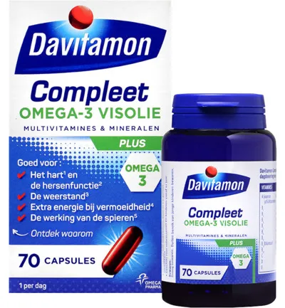 Davitamon Compleet omega 3 vis (70 capsules)