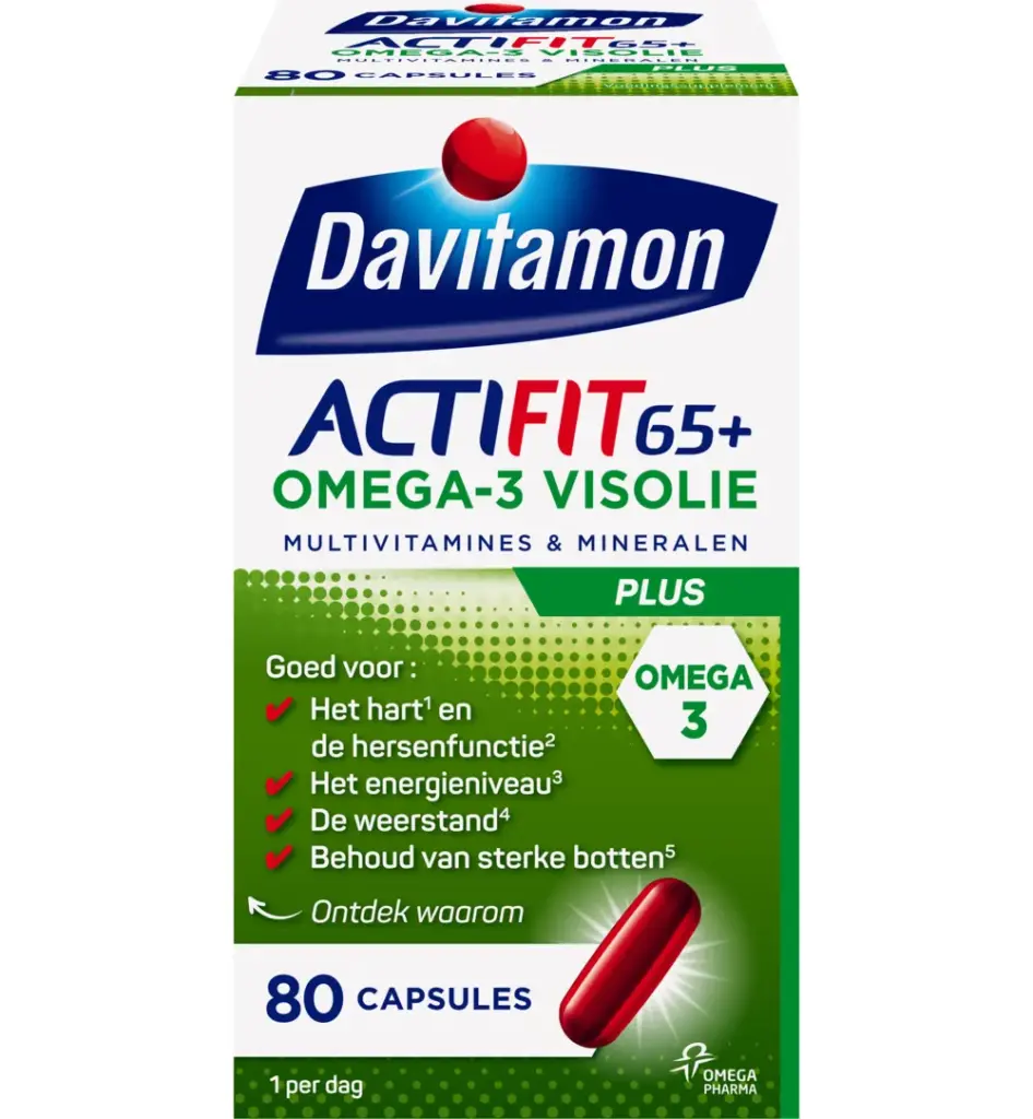 Davitamon Actifit 65+ omega 3 (80 capsules)