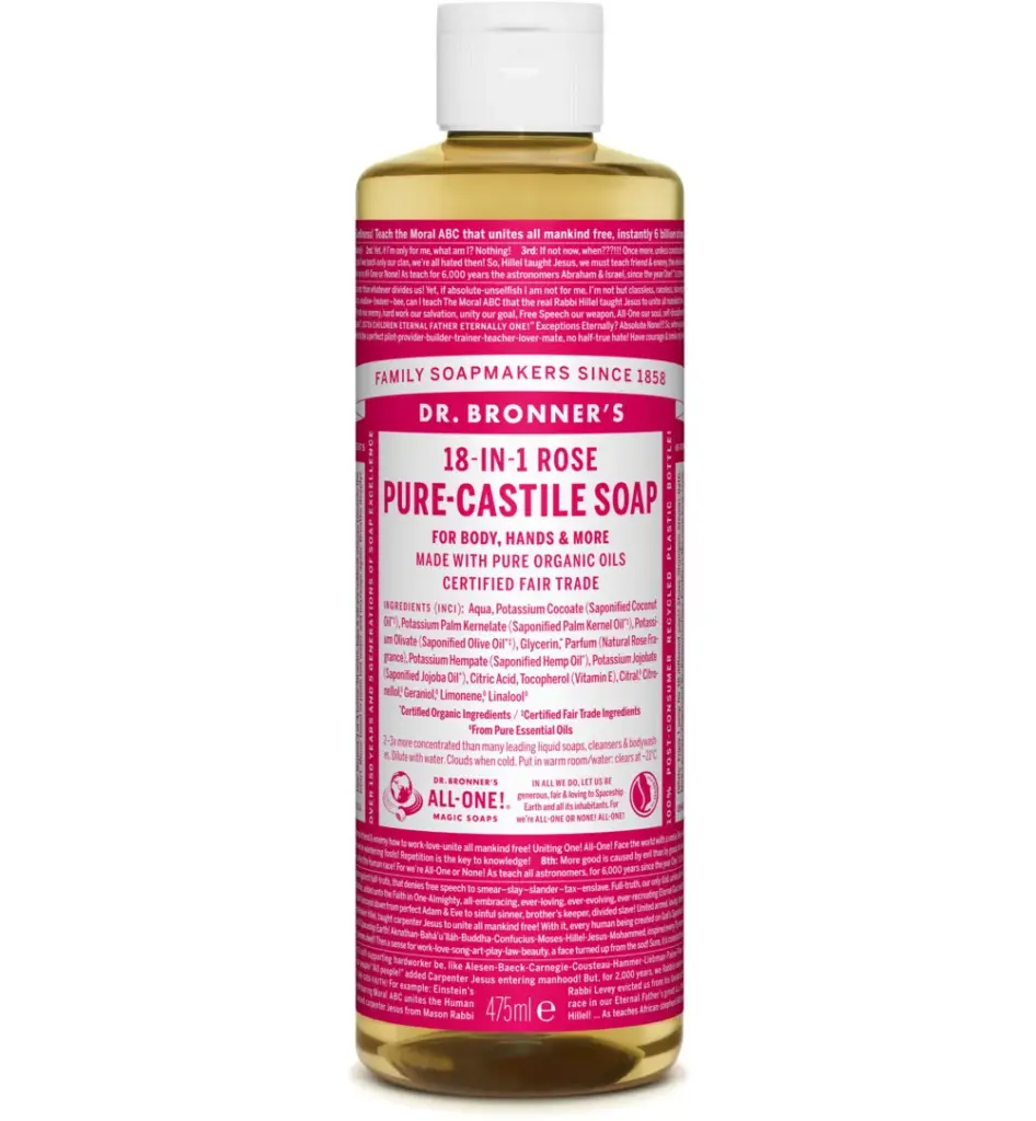 Dr. Bronner's Liquid soap roos (475 ml)