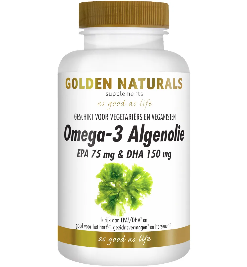 Golden Naturals Omega-3 Algenolie Liquid (60 capsules)