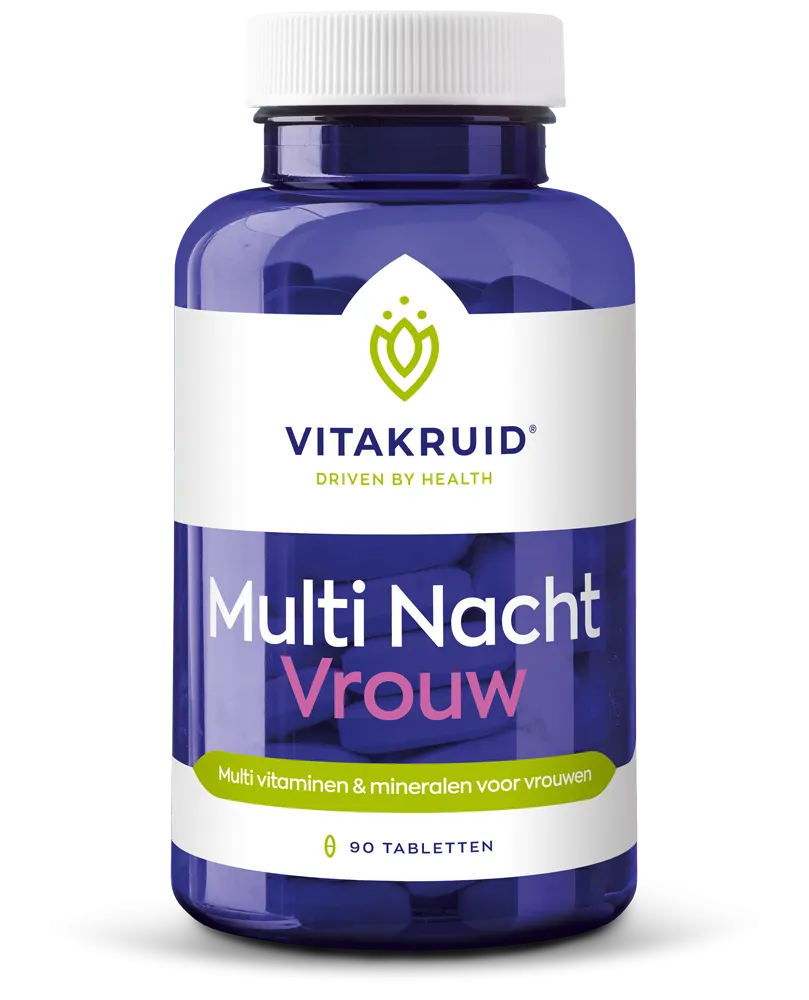 Vitakruid Multi Nacht Vrouw 100% Vegan (90 tabletten)