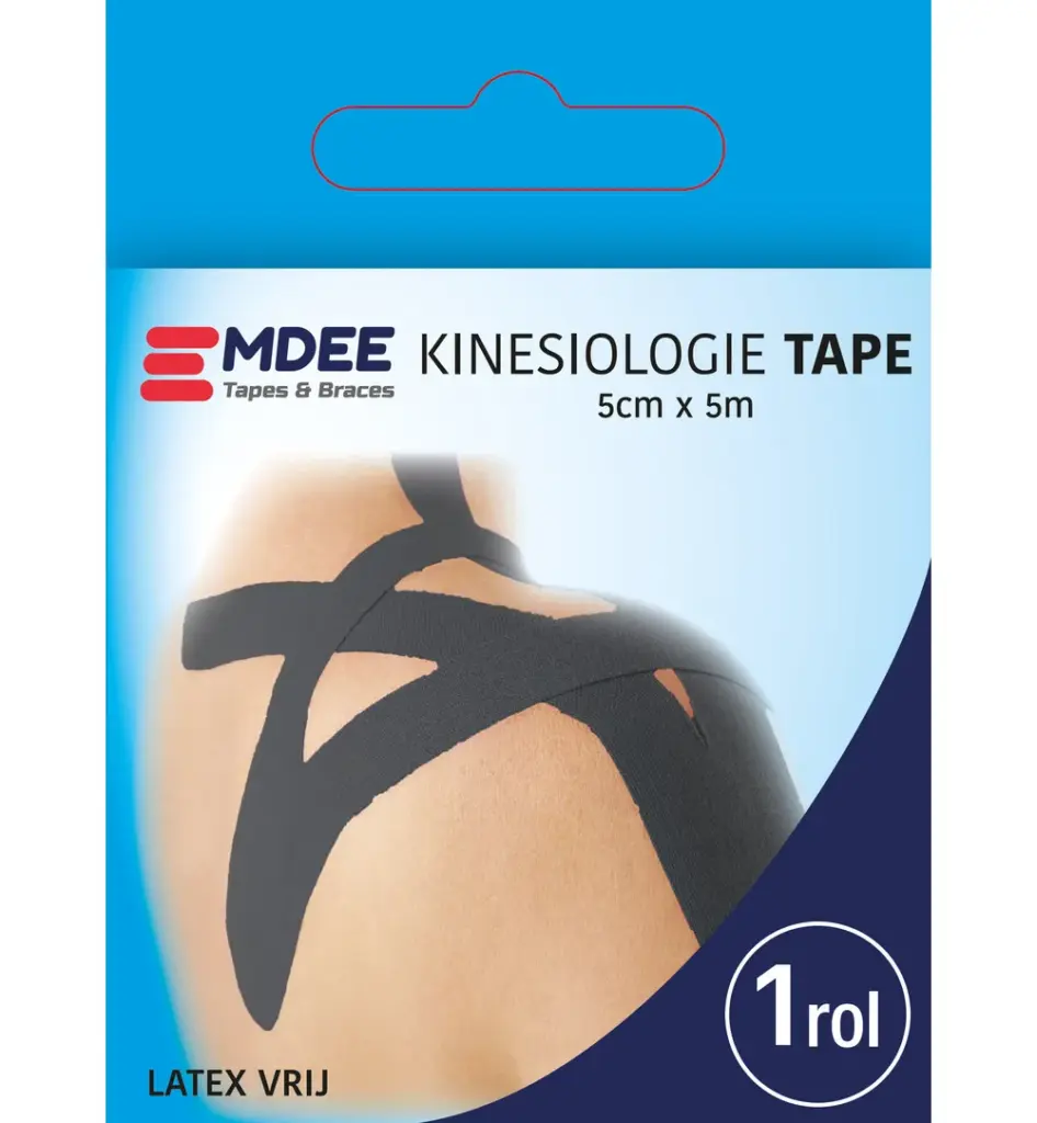 Emdee Kinesio tape zwart non cut (1 rol)