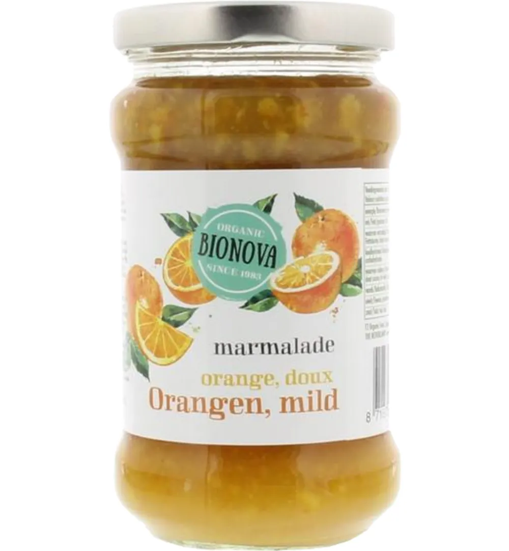 Bionova Sinaasappelmarmelade mild bio (340 gr)