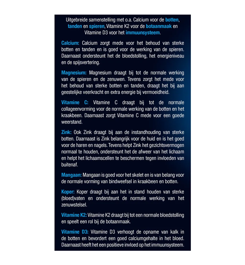 Lucovitaal Calcium Magnesium Bot Formule (60 tabletten) - image 5