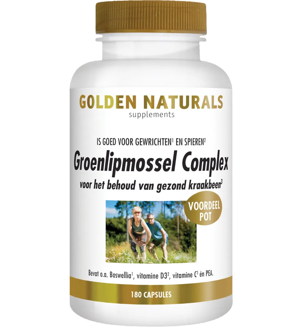 Golden Naturalsgroenlipmossel complex (180 capsules)