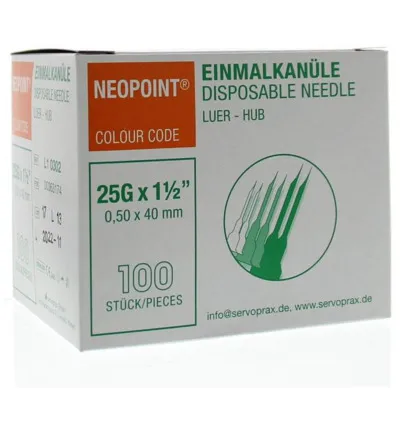 Neopoint Injectienaald Steriel 0.5 X 40 (100 stuks)