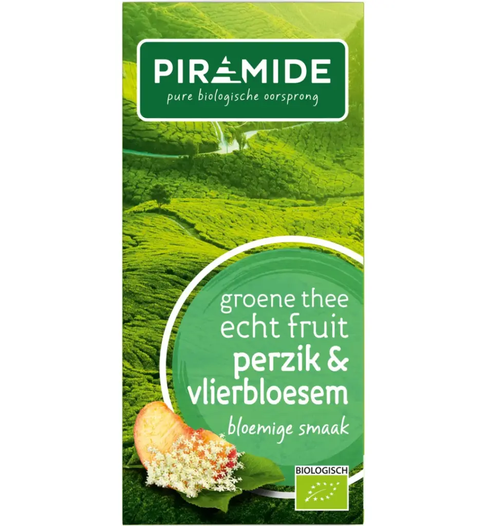 Piramidegroene Thee Perzik Vlierbloesem Bio (20 stuks)
