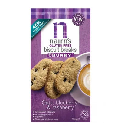 Nairns Breakfast Biscuit Blueberry & Raspberry (160 gr)