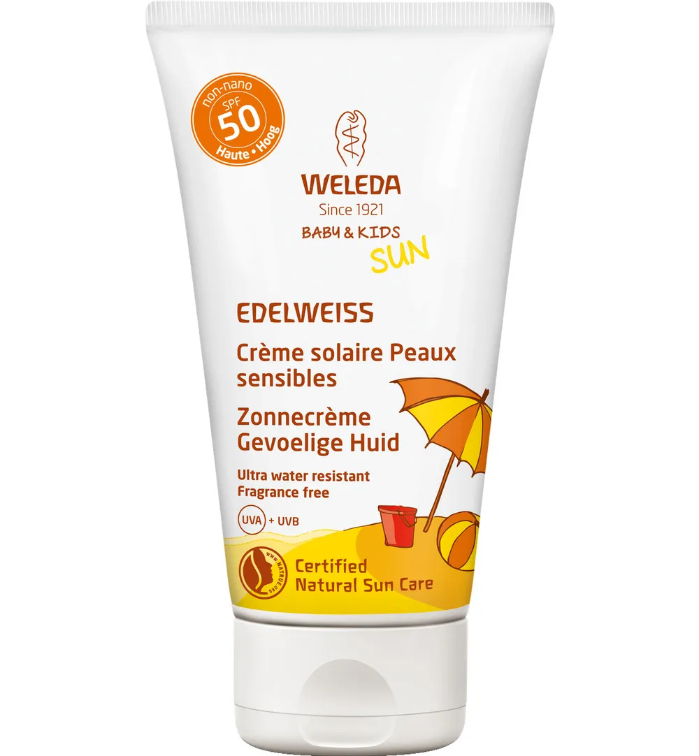 WELEDA Edelweiss zonnecreme gevoelige huid SPF50 (50 ml)