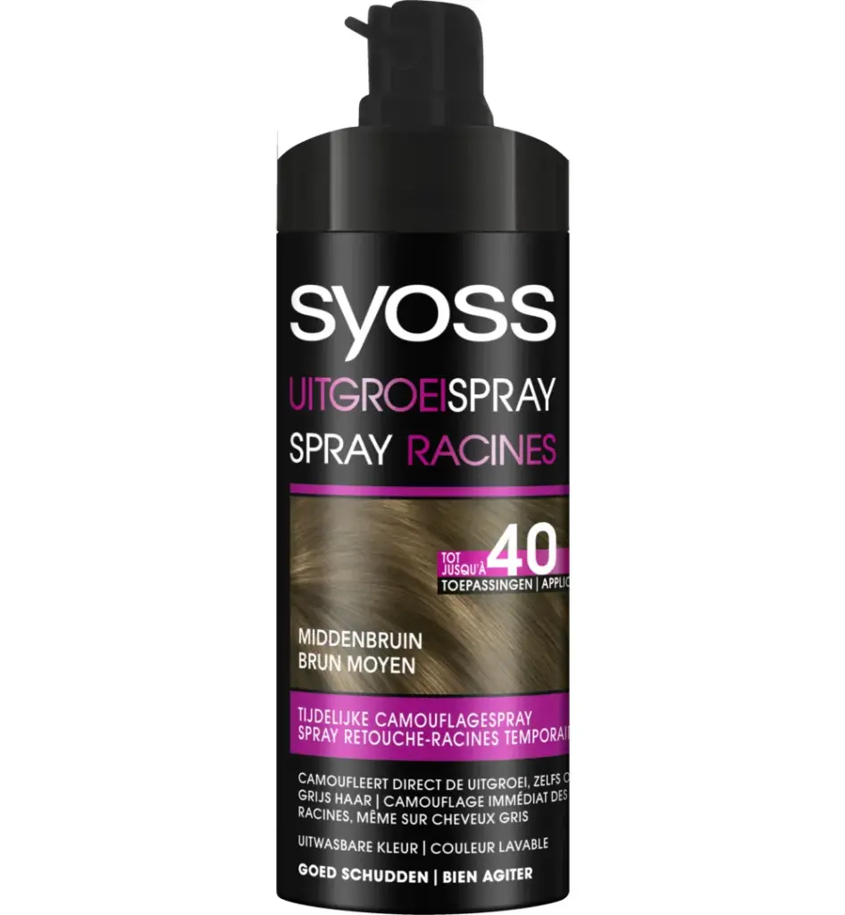 Syoss Uitgroeispray Middenbruin (120 ml)