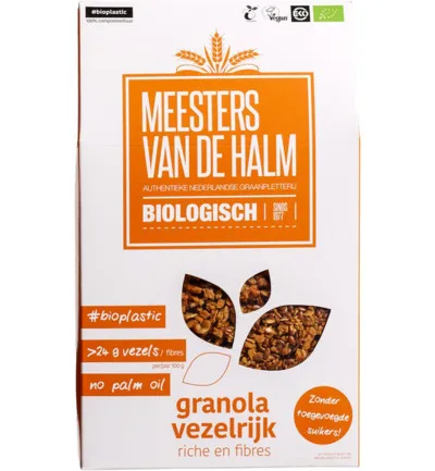 De Halmgranola Vezelrijk Bio (350 gr)