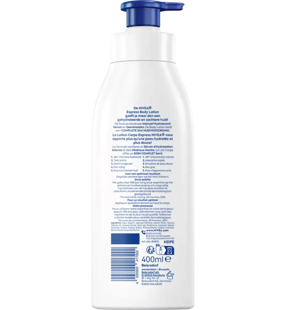 Nivea Body lotion express pomp (400 ml)