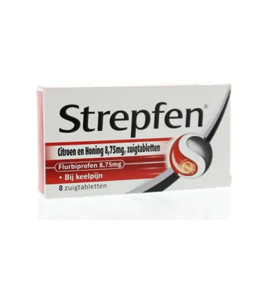 Strepfen Citroen & honing (8 zuigtabletten)