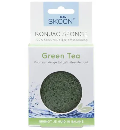 Skoon Konjac Sponsgreen Tea Bio (1 stuk)