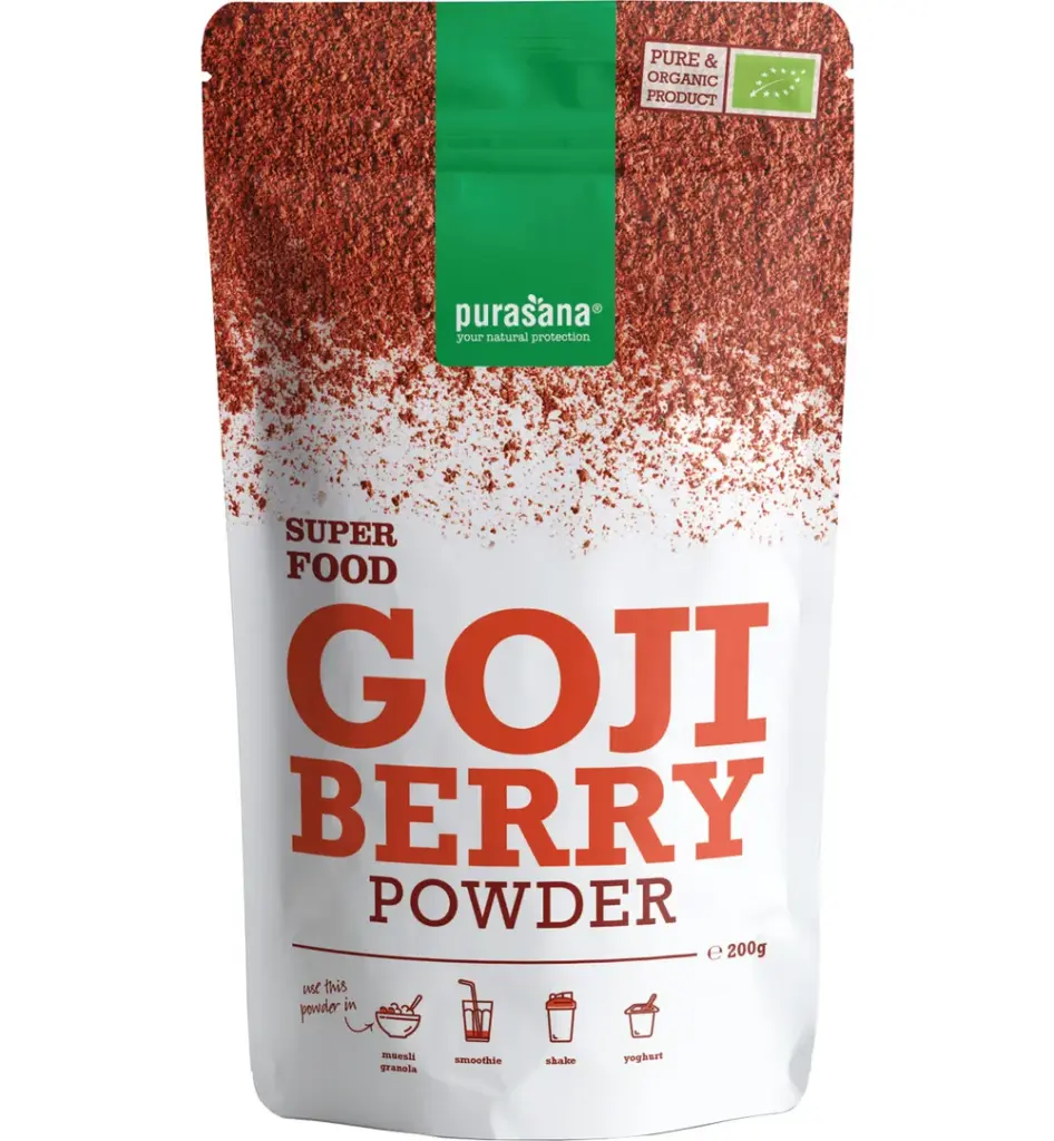Purasana Goji Bes Poeder/Poudre Baies De Goji Vegan Bio (200 gr)