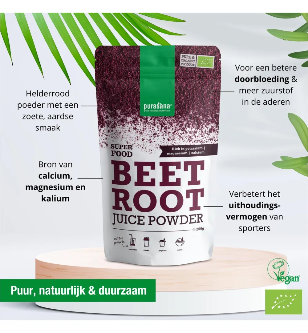 Purasana Rode Biet Poeder Bio (200 gr) - image 2